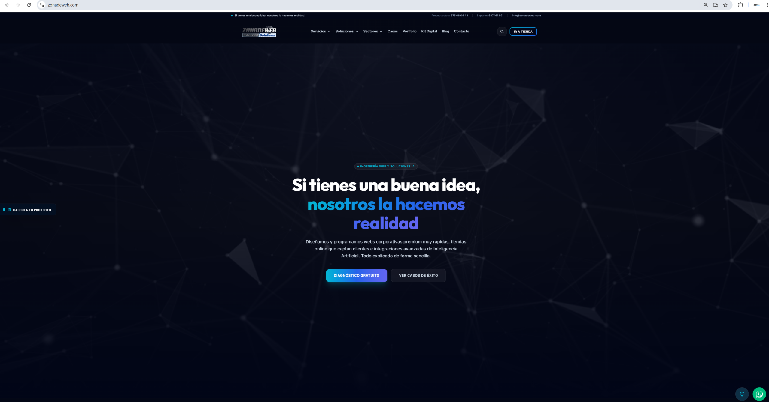 Proyecto digital desarrollado con el apoyo de Zonadeweb: Desarrollo web a medida